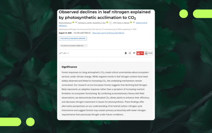 New study reveals adaptive declines in leaf nitrogen under rising CO₂