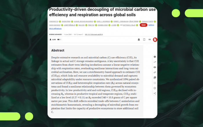 New publication explores how soil microbes influence global carbon storage