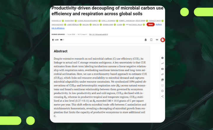 New publication explores how soil microbes influence global carbon storage